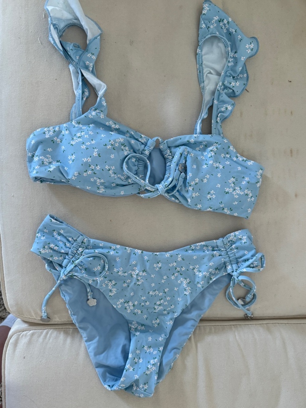 Dippin' Daisy's Light Blue Floral Bikini Set